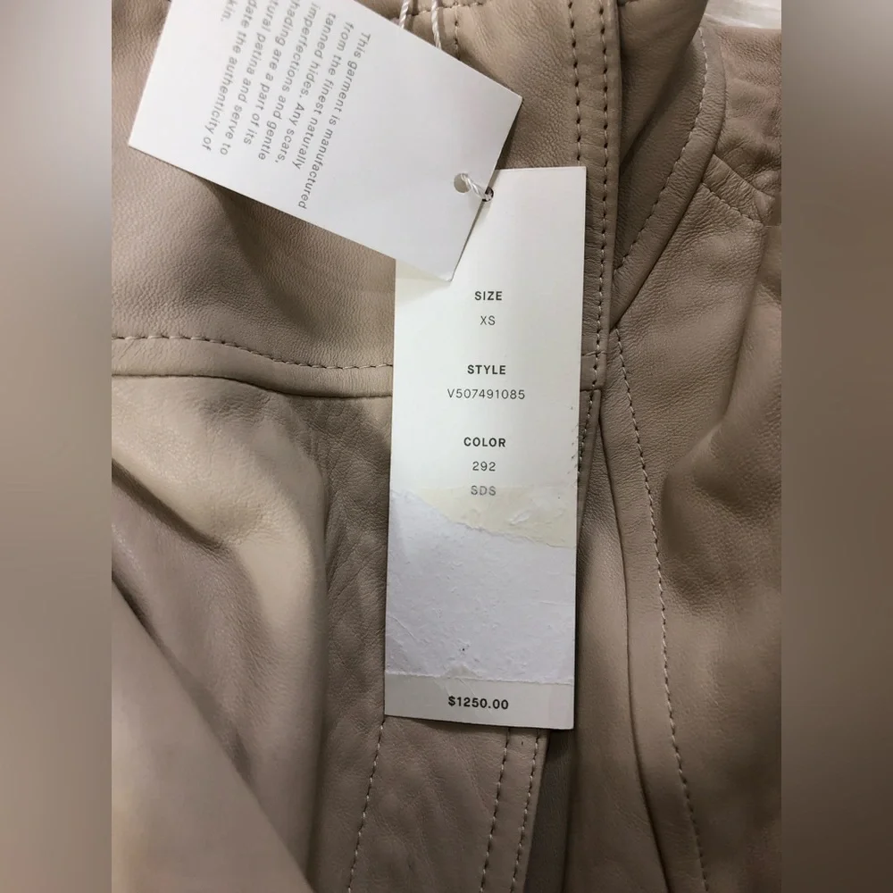 NWT $1250 Vince Asymmetrical Leather Jacket Coat